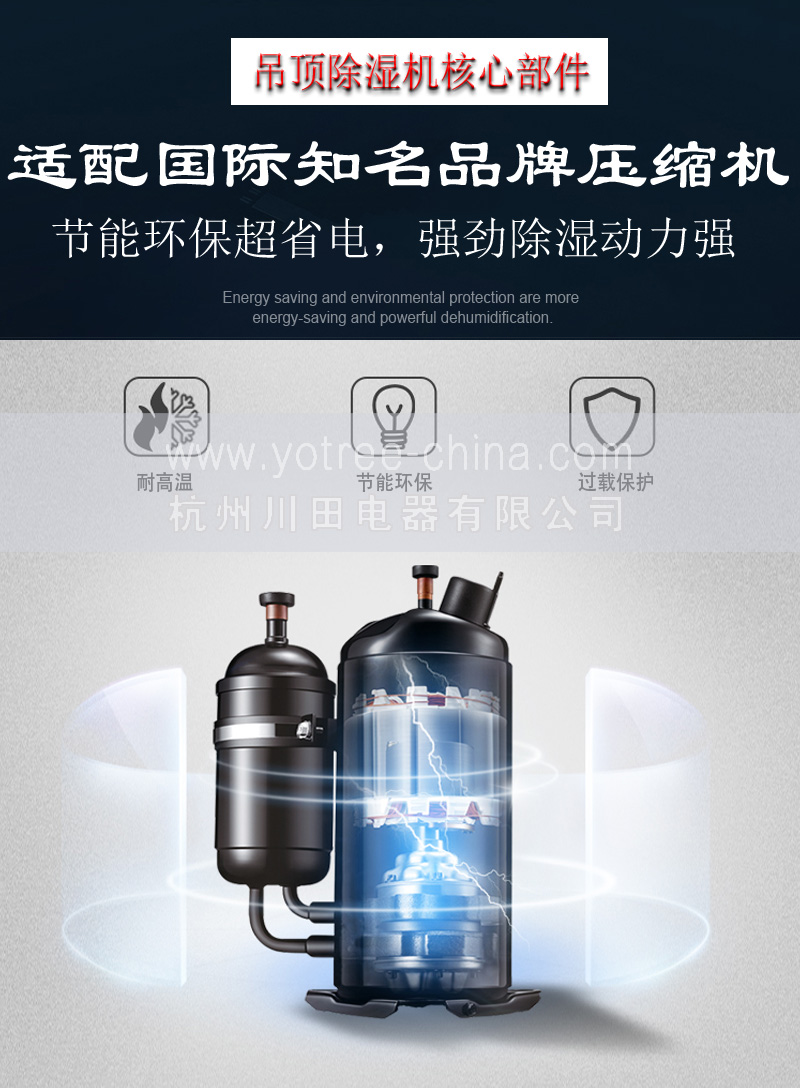 9、YCD系列吊頂除濕機(jī)  精選品牌壓縮機(jī).jpg